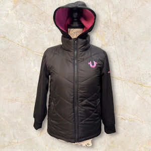 True Religion Women’s Black Puffer Jacket Size M